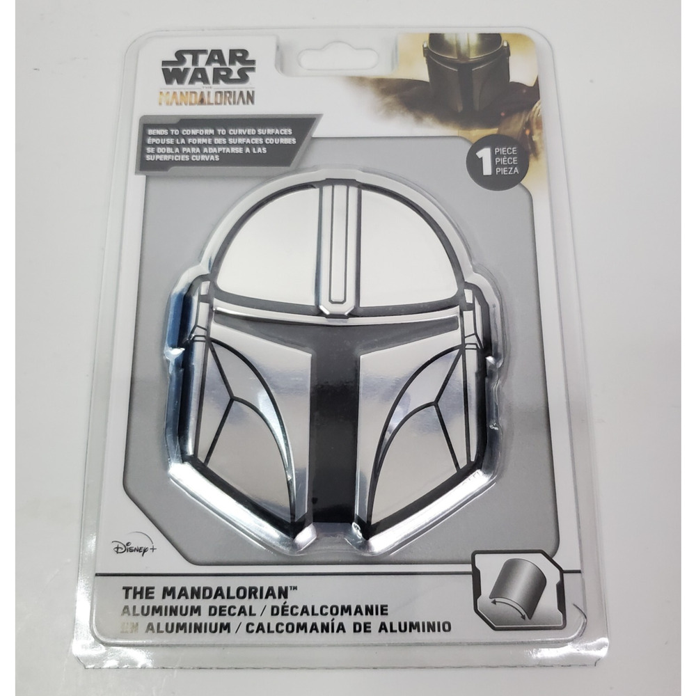 Star Wars Mandalorian Aluminum Car Decal Silver 3x4 This Is The Way